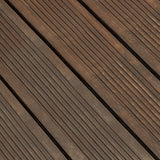 X-treme Vlonderplank - Tweezijdig - Donker bruin - Clip - 2 x 13,7 x 185 cm