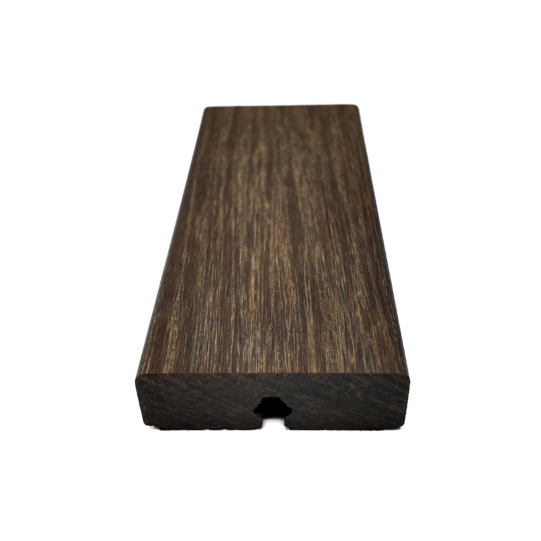X-treme Gevelplank - Glad - Donker bruin - Grad enkel - 2 x 6,4 x 185 cm