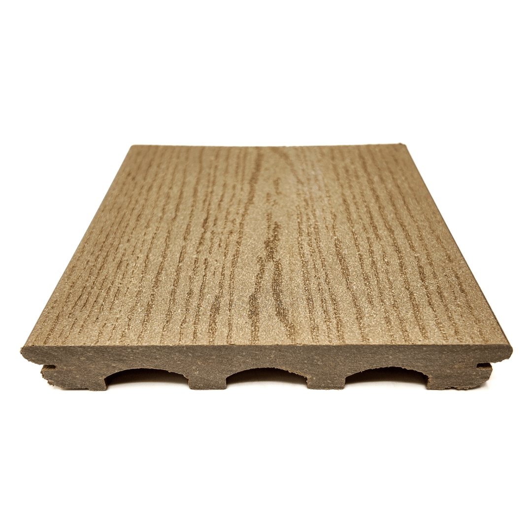 Vlonderplank - Gestructureerd - Licht bruin - Clip - 2,1 x 15 x 210 cm