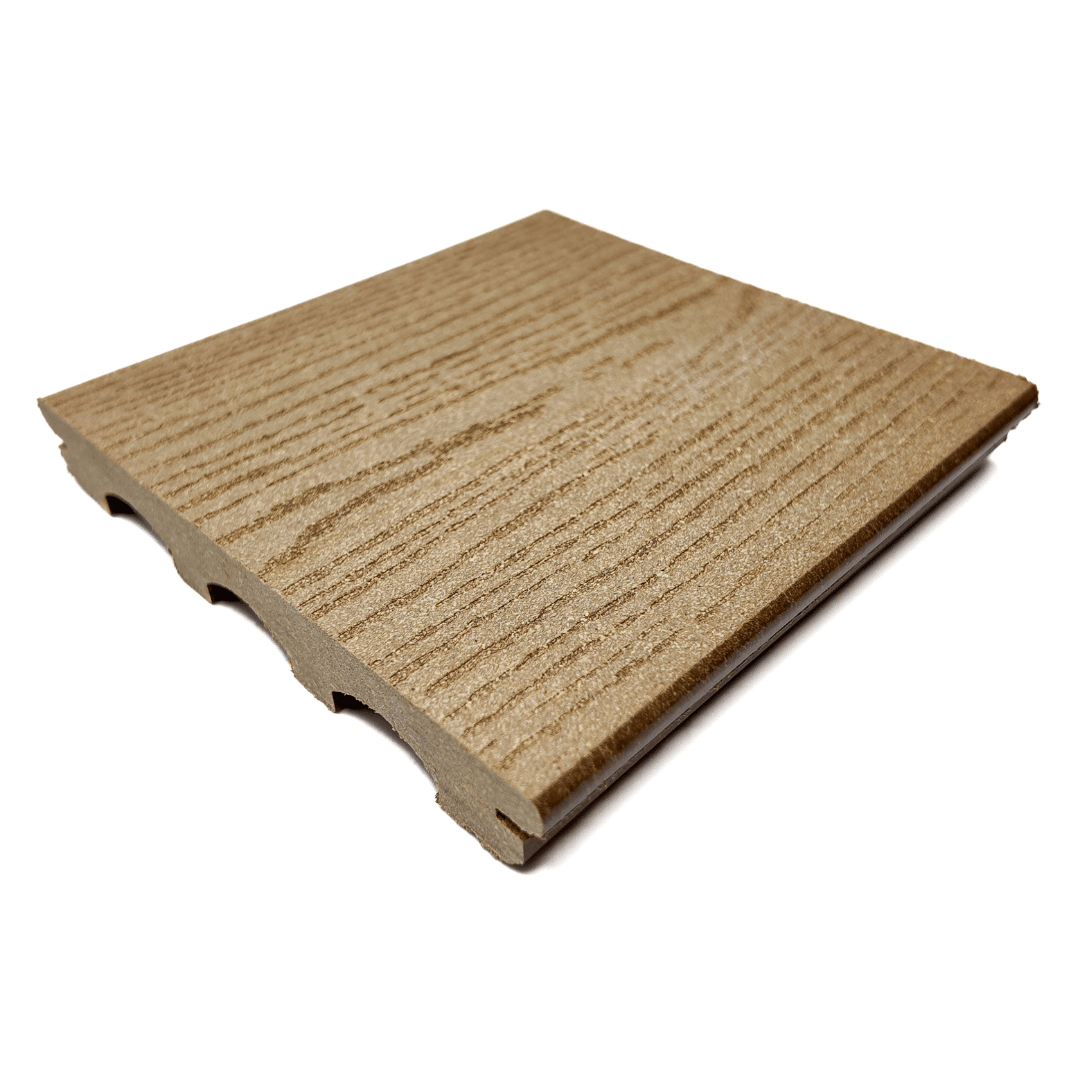 Vlonderplank - Gestructureerd - Licht bruin - Clip - 2,1 x 15 x 210 cm
