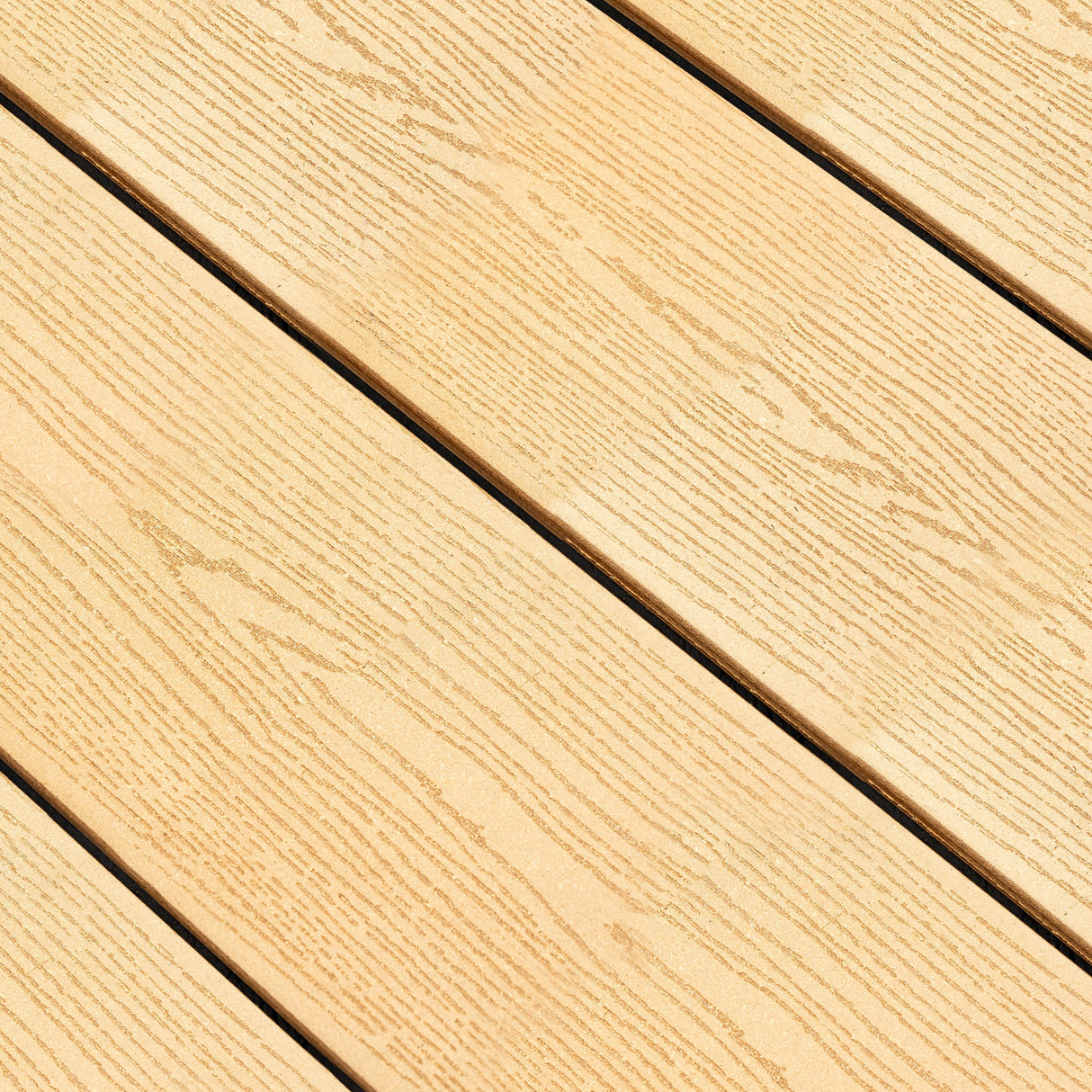 Vlonderplank - Gestructureerd - Licht bruin - Clip - 2,1 x 15 x 210 cm