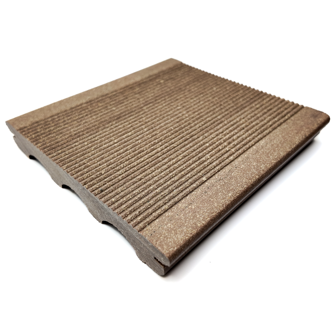 Vlonderplank - Gestructureerd - Donker bruin - Clip - 2,1 x 15 x 300 cm