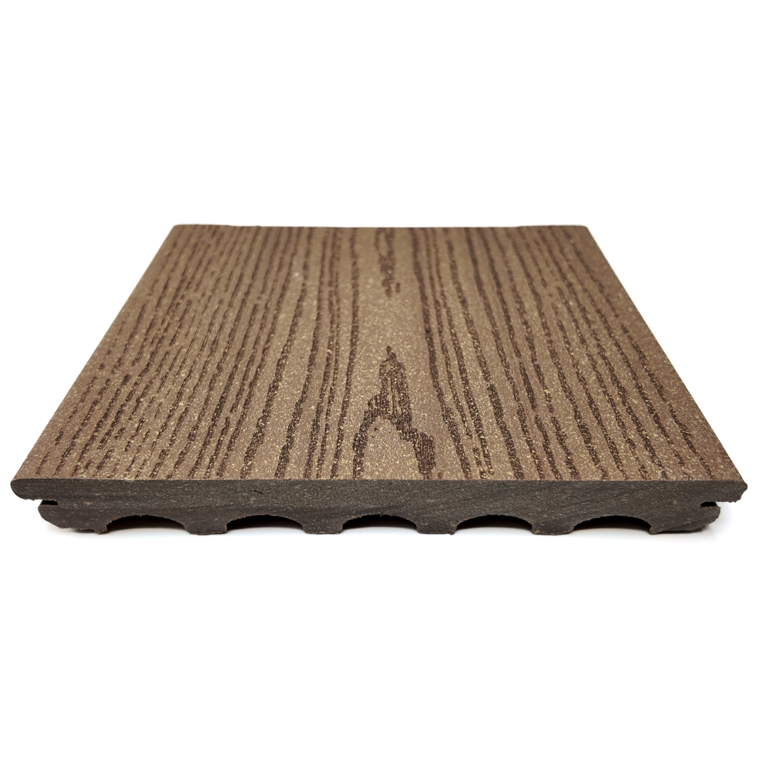 Vlonderplank - Gestructureerd - Bruin - Clip - 2,1 x 18 x 210 cm