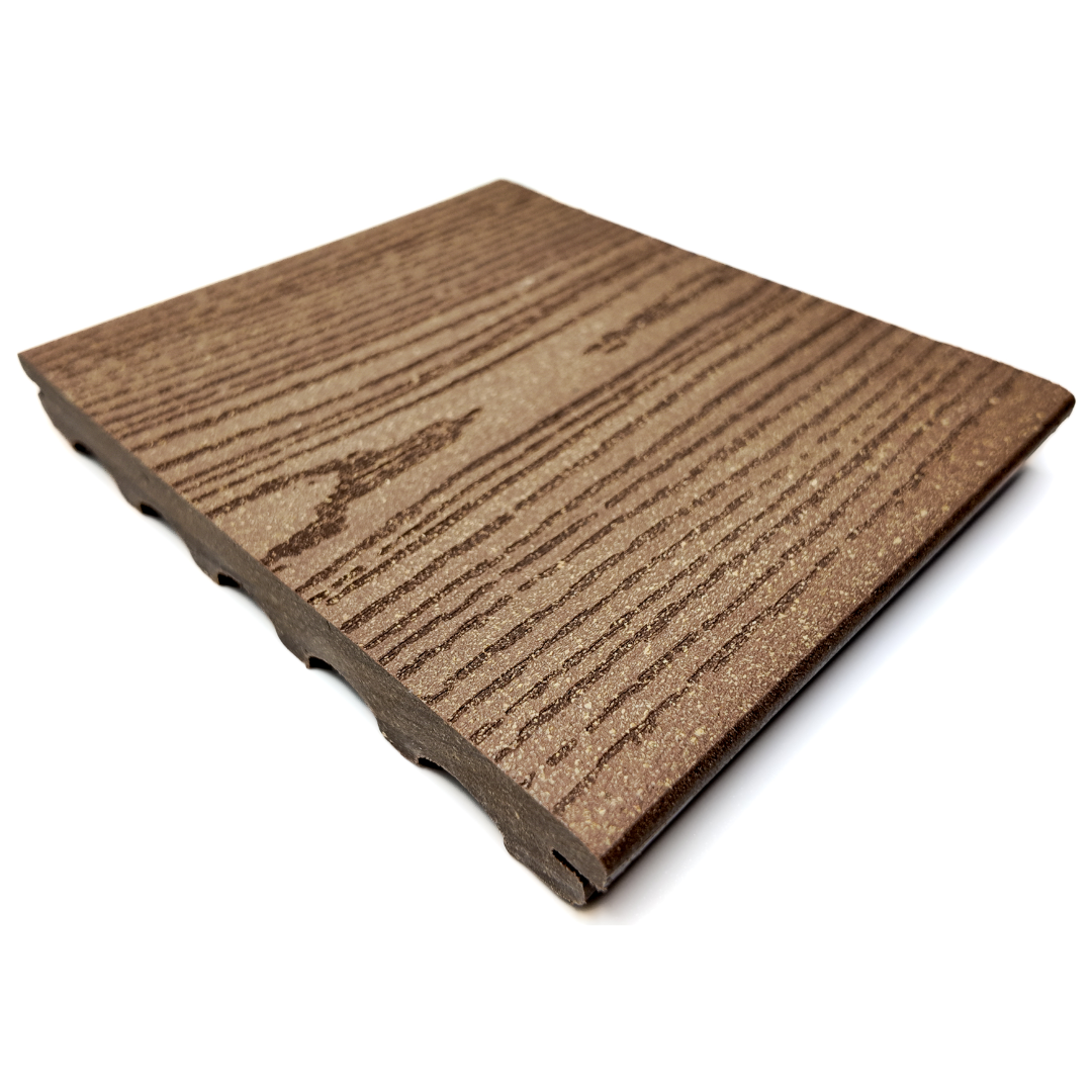 Vlonderplank - Gestructureerd - Bruin - Clip - 2,1 x 18 x 210 cm