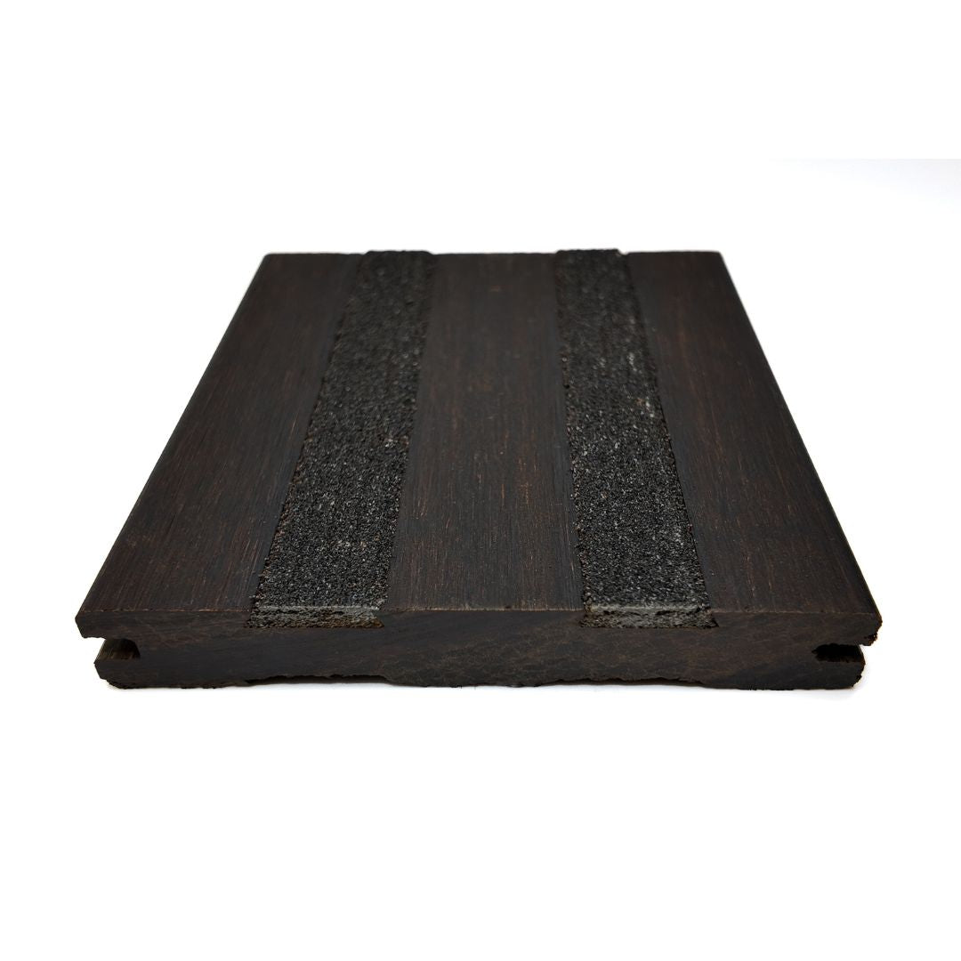 X-treme Vlonderplank - Anti Slip - Bruin - Clip - 2 x 13,7 x 185 cm