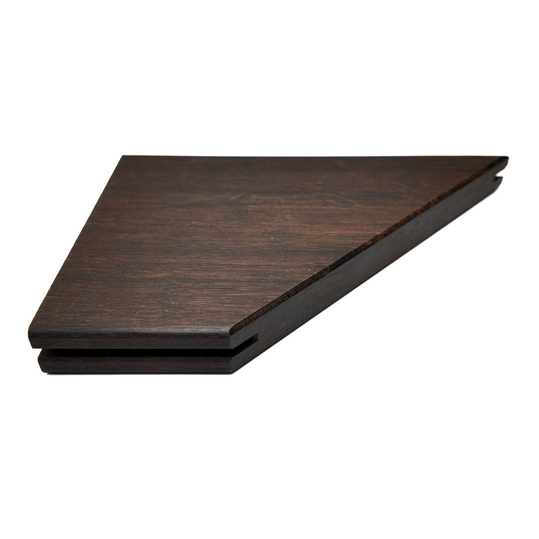 X-treme Vlonderplank - Glad - Bruin - Hongaarse punt - 2 x 13,7 x 70,3 cm