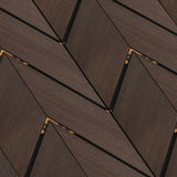 Vlonderplank - Glad - Donker bruin - Hongaarse punt - 2 x 13,7 x 70,3 cm