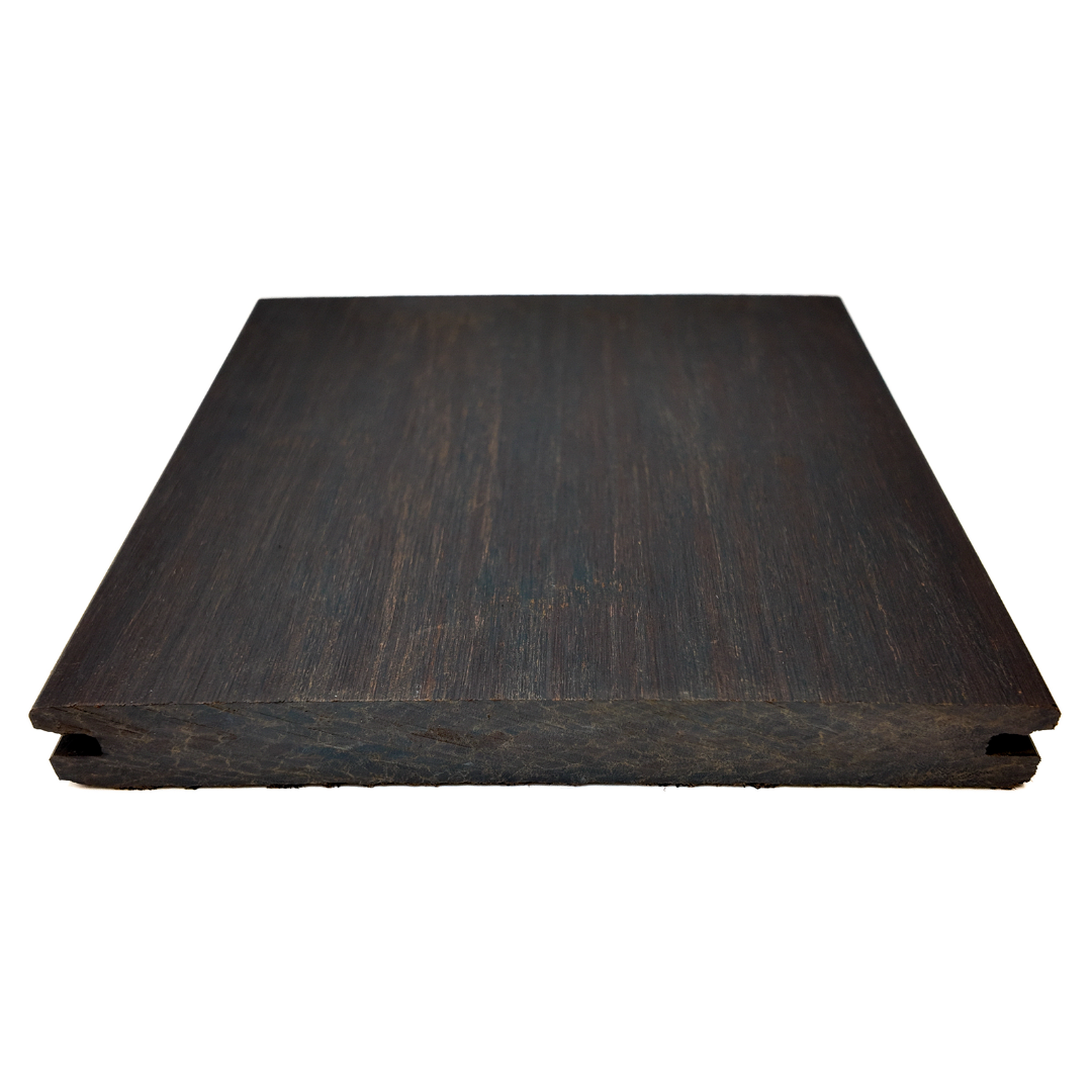 X-treme Terrassendiele - Glatt - Dunkelbraun - Clip gebogen - 2 x 15,5 x 185 cm