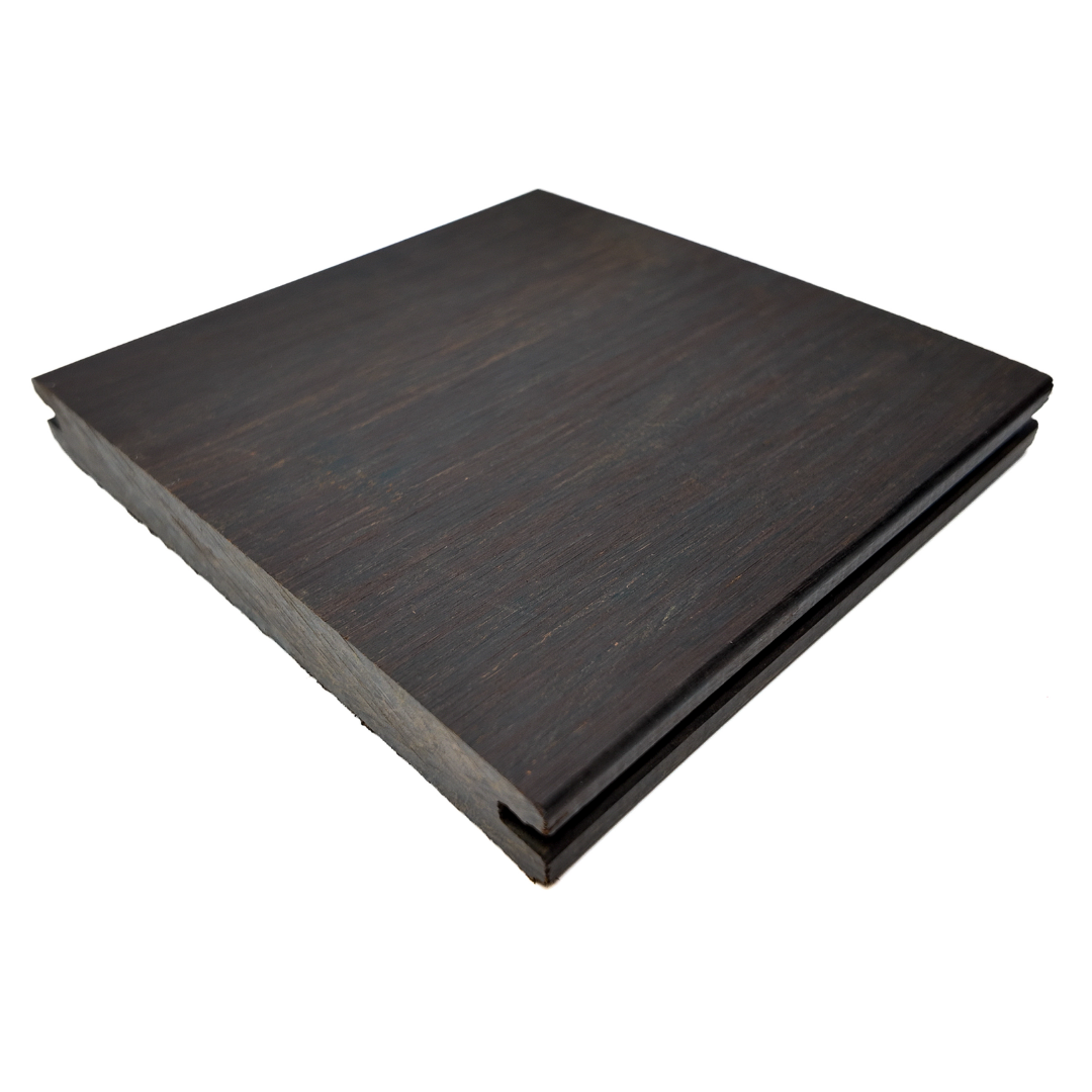 X-treme Terrassendiele - Glatt - Dunkelbraun - Clip gebogen - 2 x 15,5 x 185 cm