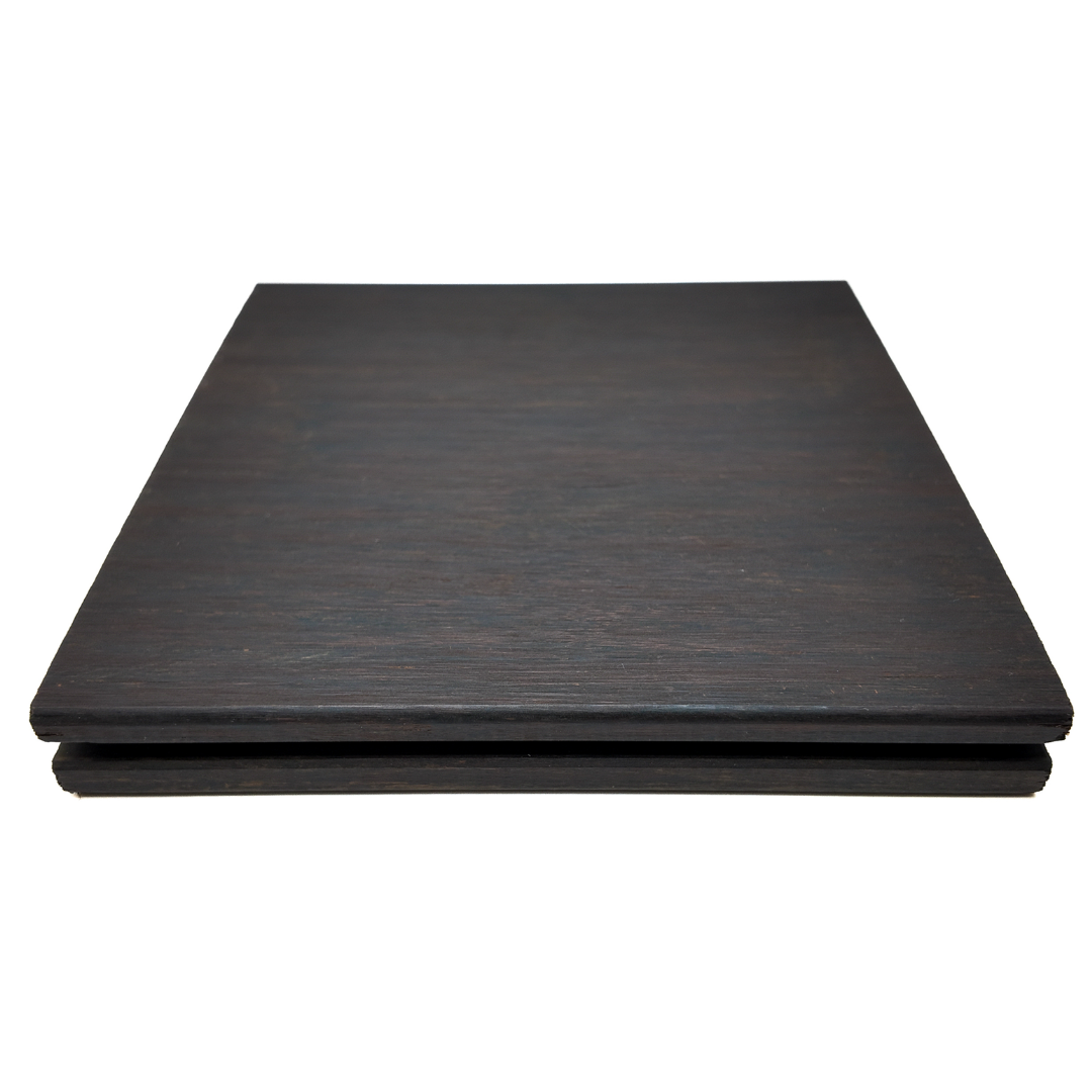 X-treme Terrassendiele - Glatt - Dunkelbraun - Clip gebogen - 2 x 15,5 x 185 cm