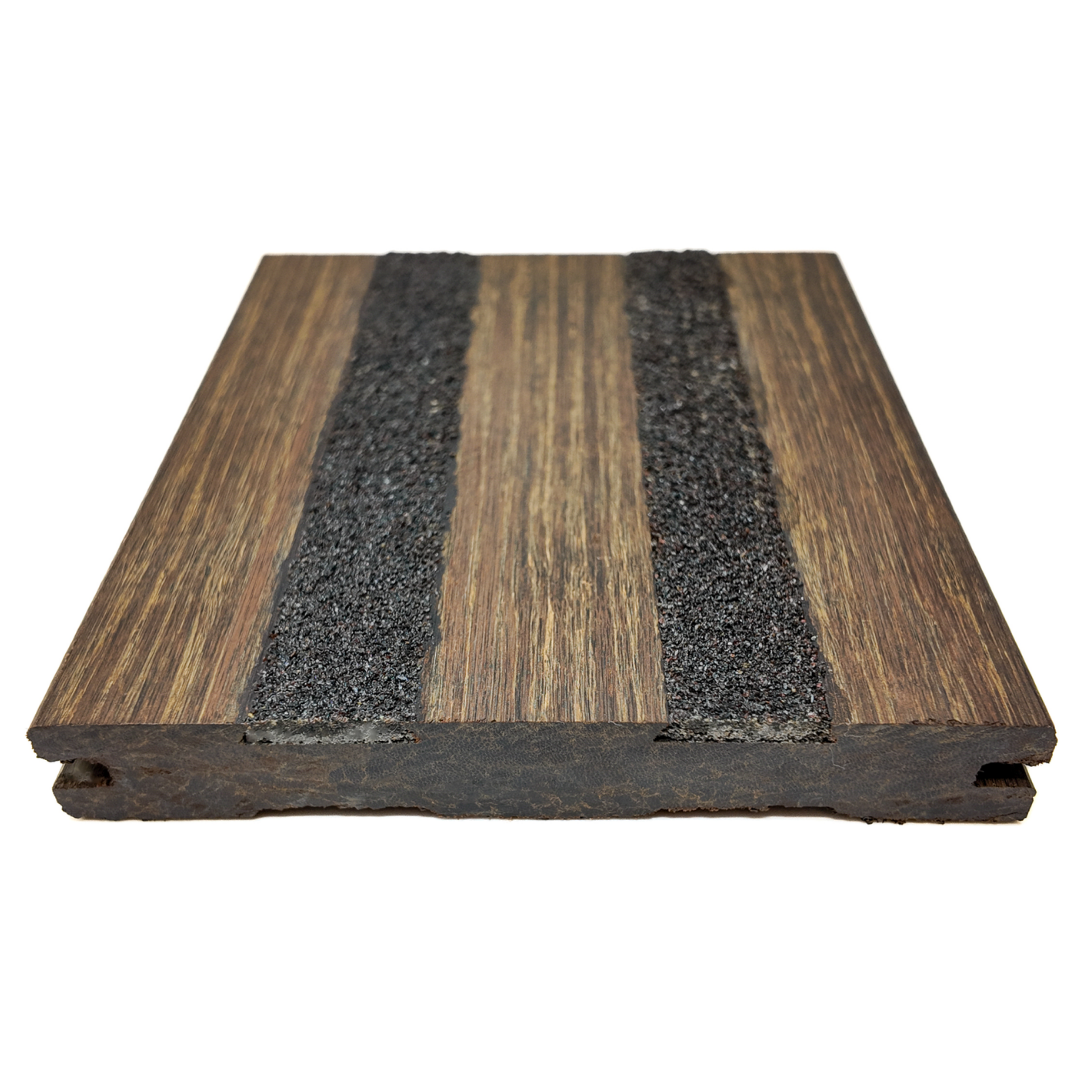 X-treme Terrassendiele - Rutschfest - Braun - Clip - 2 x 13,7 x 185 cm