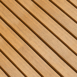 Terrassendiele - Glatt - Teak - Grad einzeln - 2 x 4,5 x 280 cm