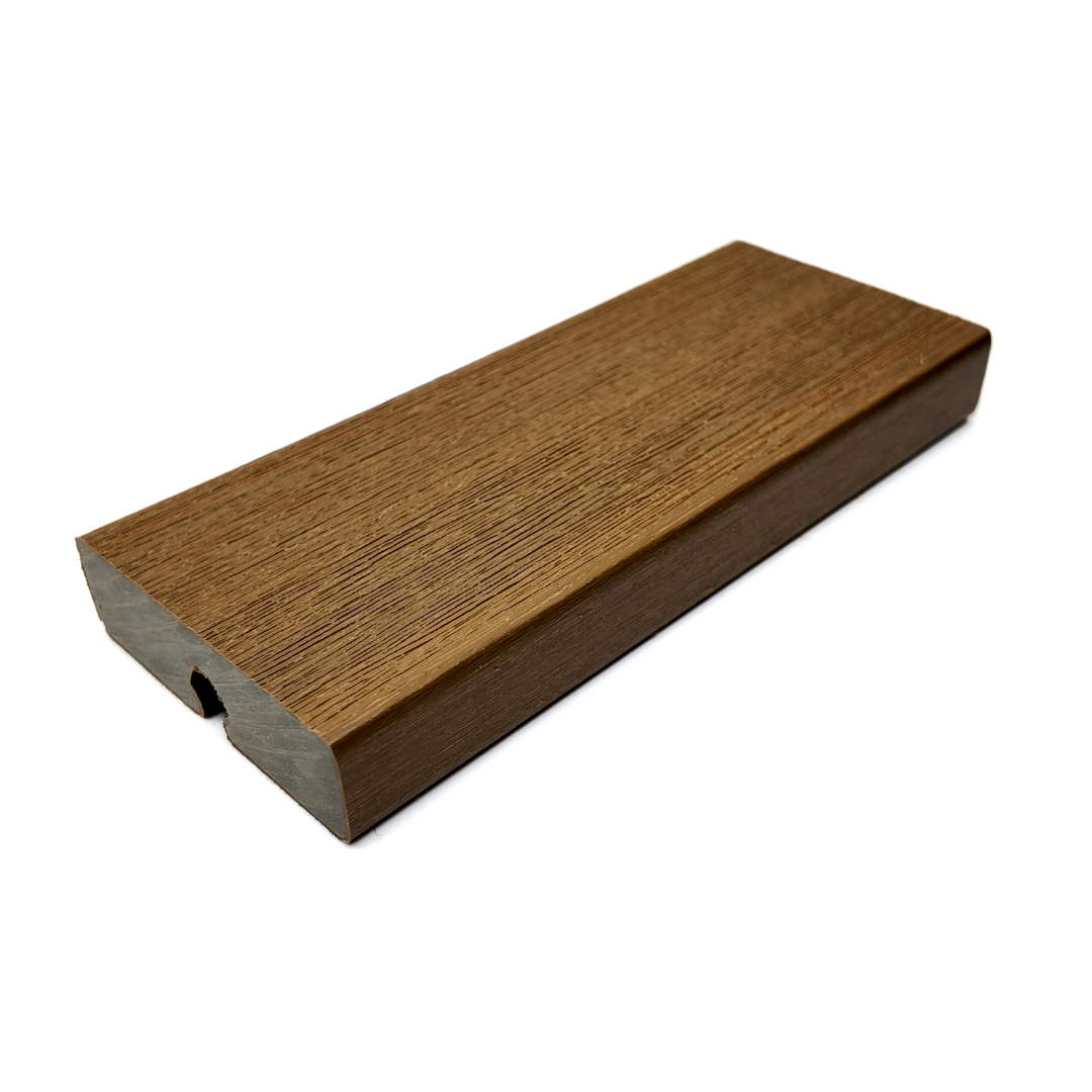 Terrassendiele - Glatt - Teak - Grad gebogen - 2 x 11,9 x 280 cm
