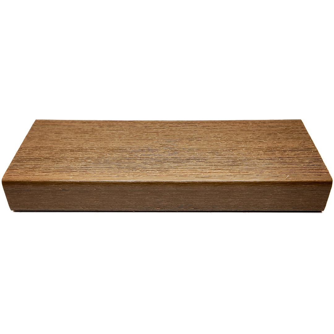 Terrassendiele - Glatt - Teak - Grad gebogen - 2 x 11,9 x 280 cm