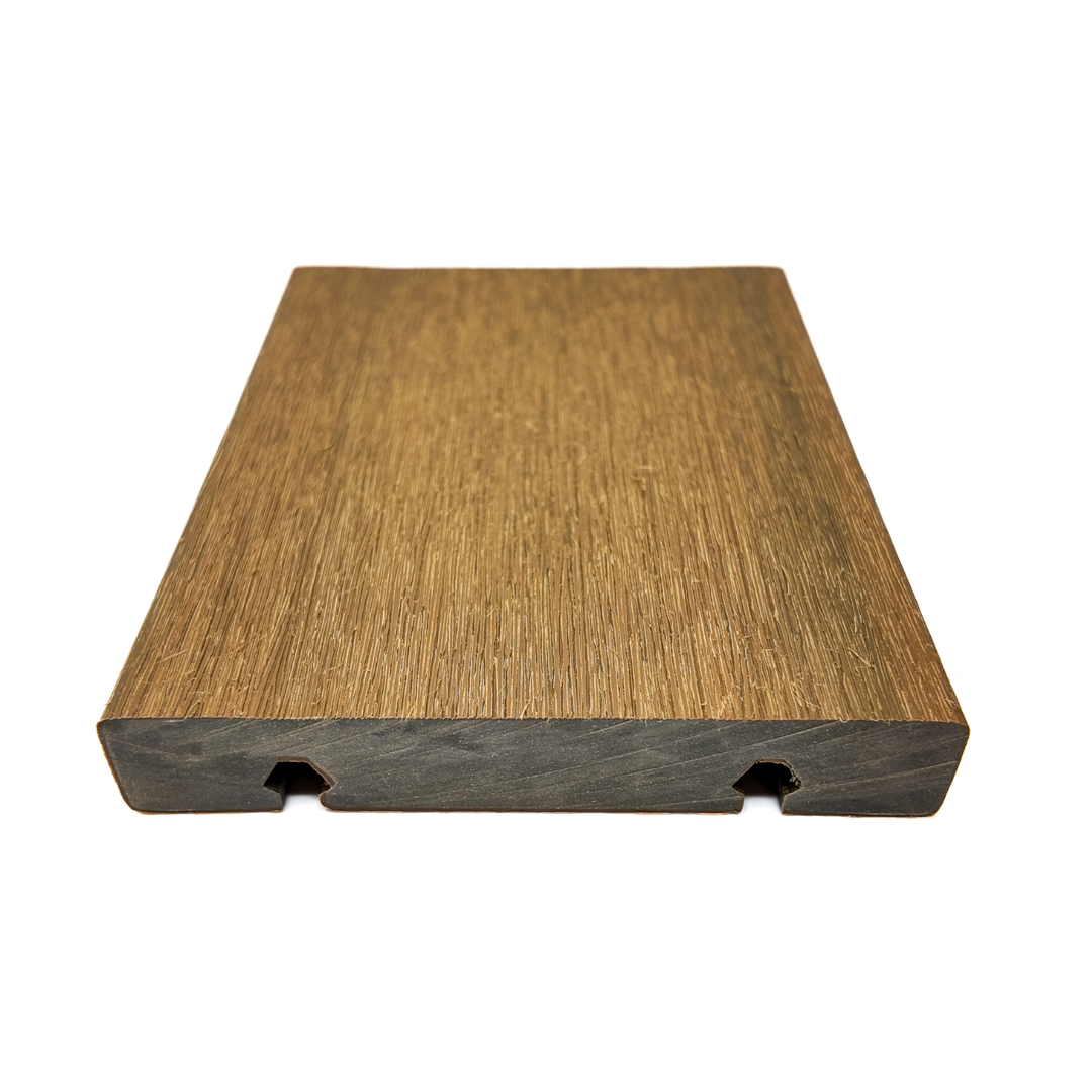 Terrassendiele - Glatt - Teak - Grad gebogen - 2 x 11,9 x 280 cm