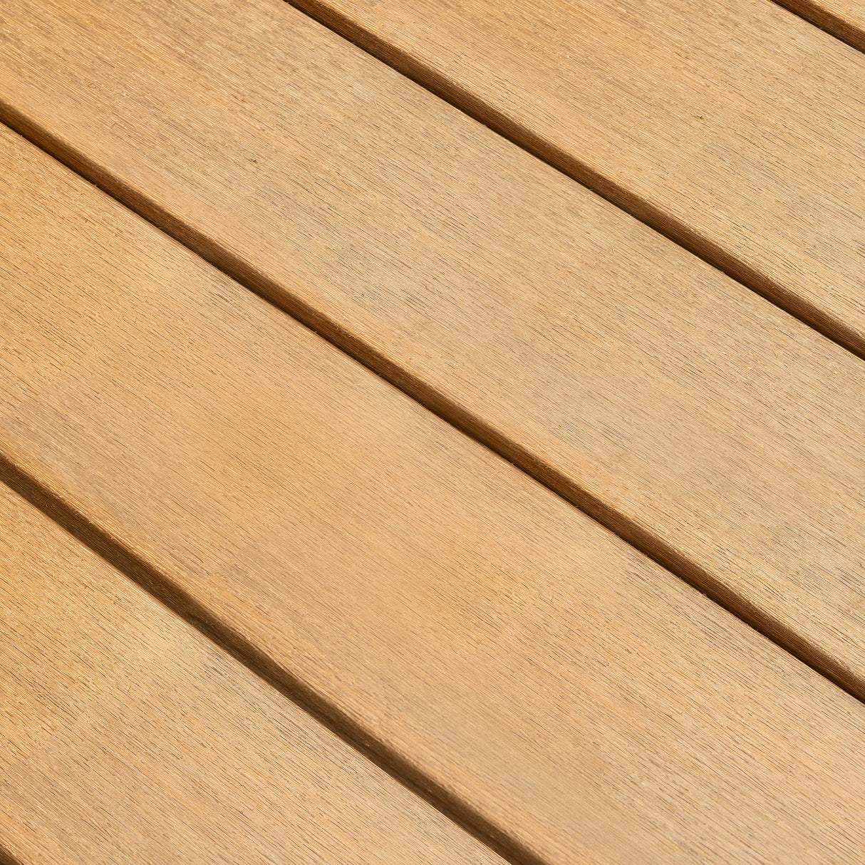 Terrassendiele - Glatt - Teak - Grad gebogen - 2 x 11,9 x 280 cm