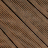 X-treme Decking Board - Zweiseitig - Dunkelbraun - Clip - 2 x 15,5 x 185 cm