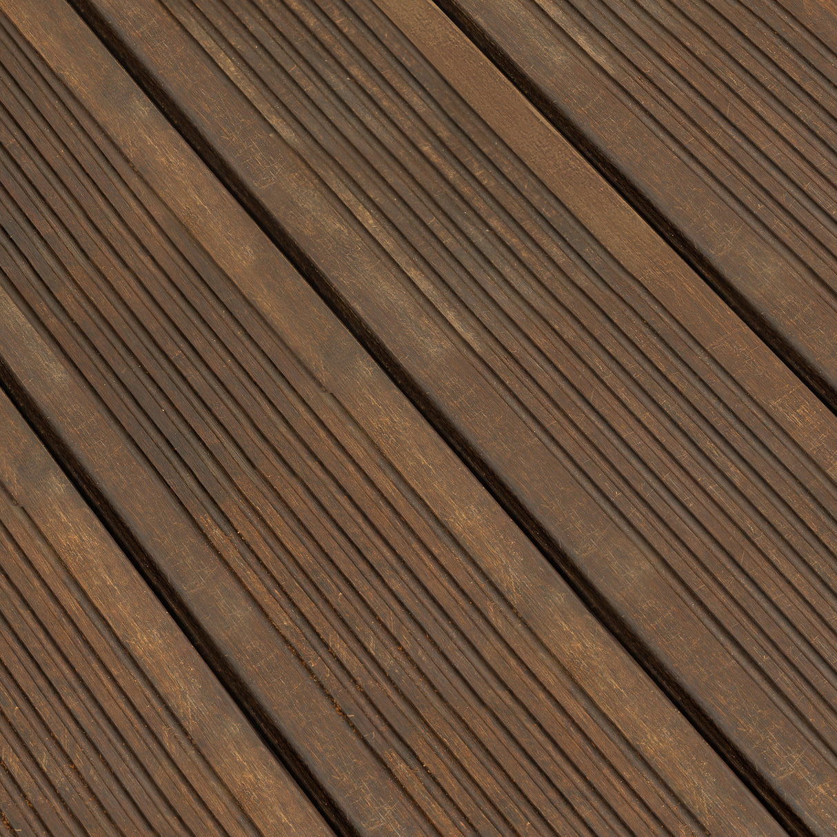X-treme Terrassendiele - Zweiseitig - Dunkelbraun - Clip - 2 x 13,7 x 185 cm