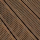X-treme Terrassendiele - Zweiseitig - Dunkelbraun - Clip - 2 x 13,7 x 185 cm