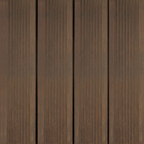 X-treme Terrassendiele - Zweiseitig - Dunkelbraun - Clip - 2 x 13,7 x 185 cm