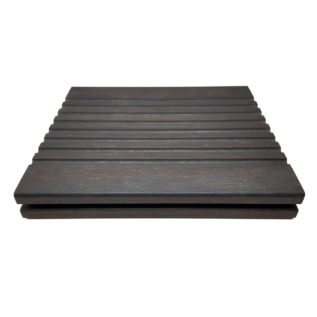 X-treme Terrassendiele - Zweiseitig - Dunkelbraun - Clip - 2 x 13,7 x 185 cm