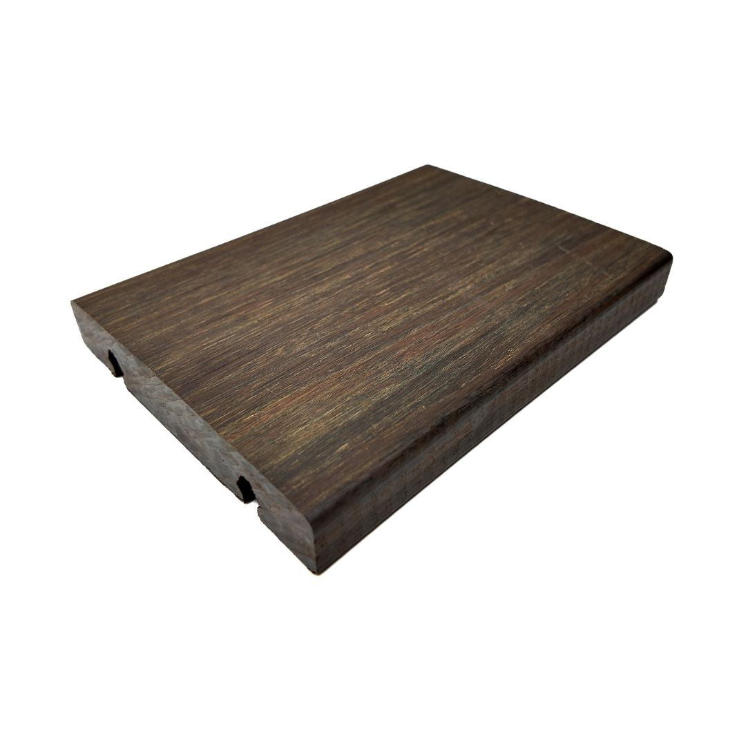 X-treme Terrassendiele - Glatt - Dunkelbraun - Grad gebogen - 2,1 x 11,9 x 185 cm
