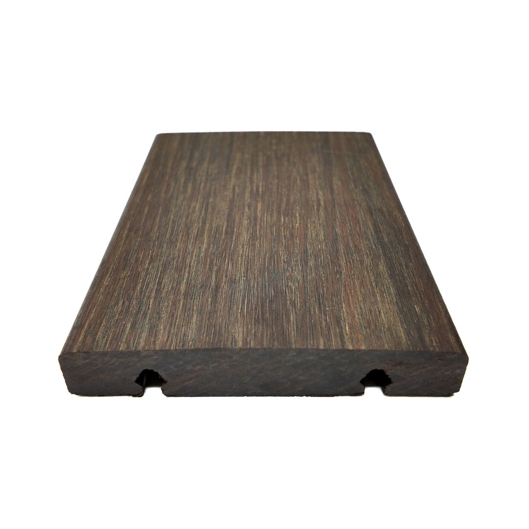 X-treme Terrassendiele - Glatt - Dunkelbraun - Grad gebogen - 2,1 x 11,9 x 185 cm