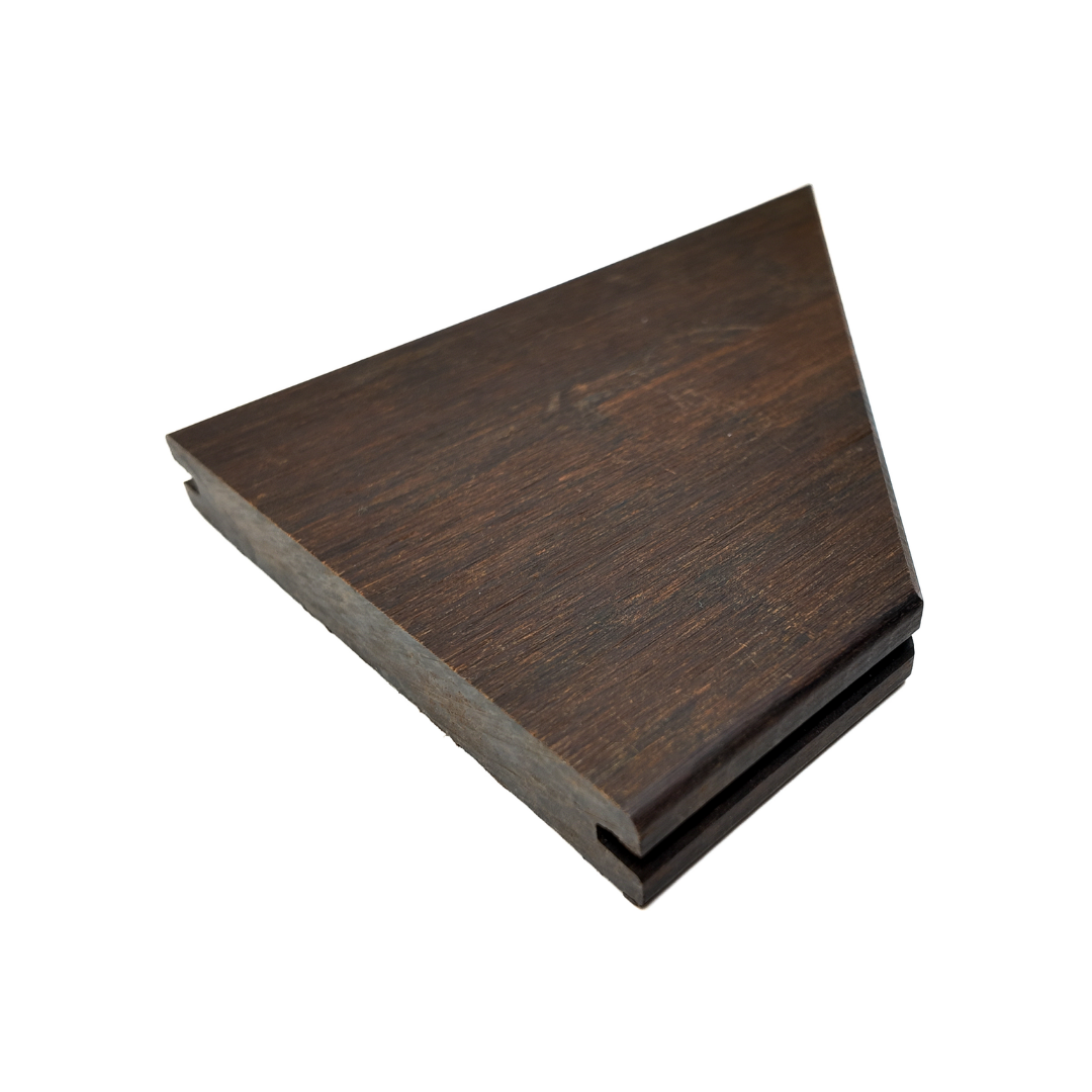 Terrassendiele - Glatt - Dunkelbraun - Ungarische Spitze - 2 x 13,7 x 70,3 cm