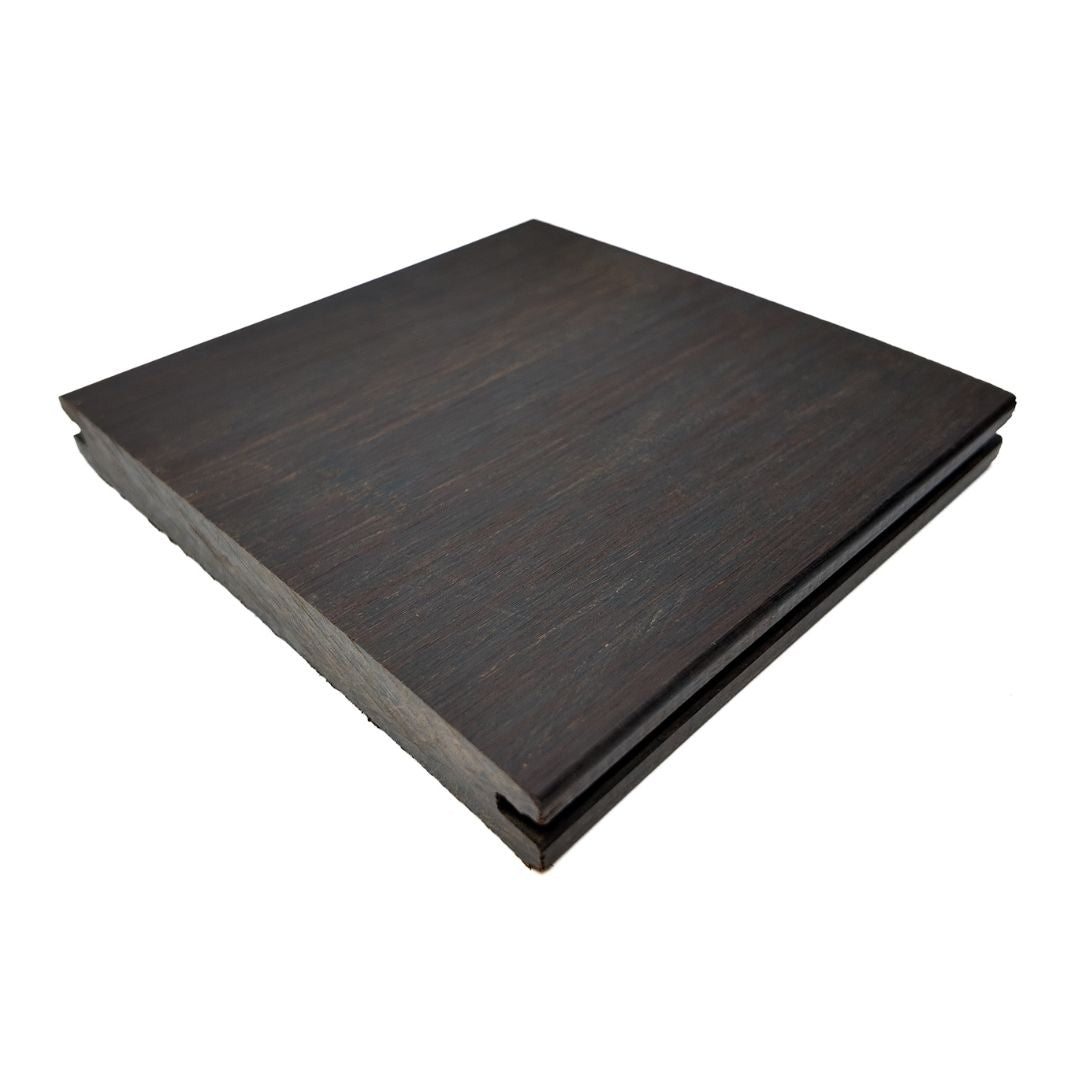 X-treme Terrassendiele - Glatt - Dunkelbraun - Clip gebogen - 2 x 15,5 x 185 cm