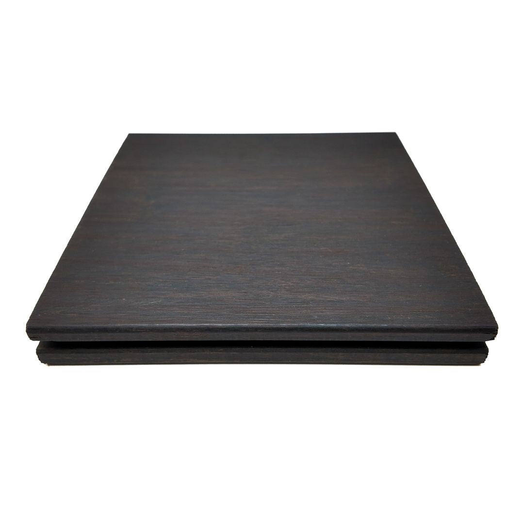 X-treme Terrassendiele - Glatt - Dunkelbraun - Clip gebogen - 2 x 15,5 x 185 cm