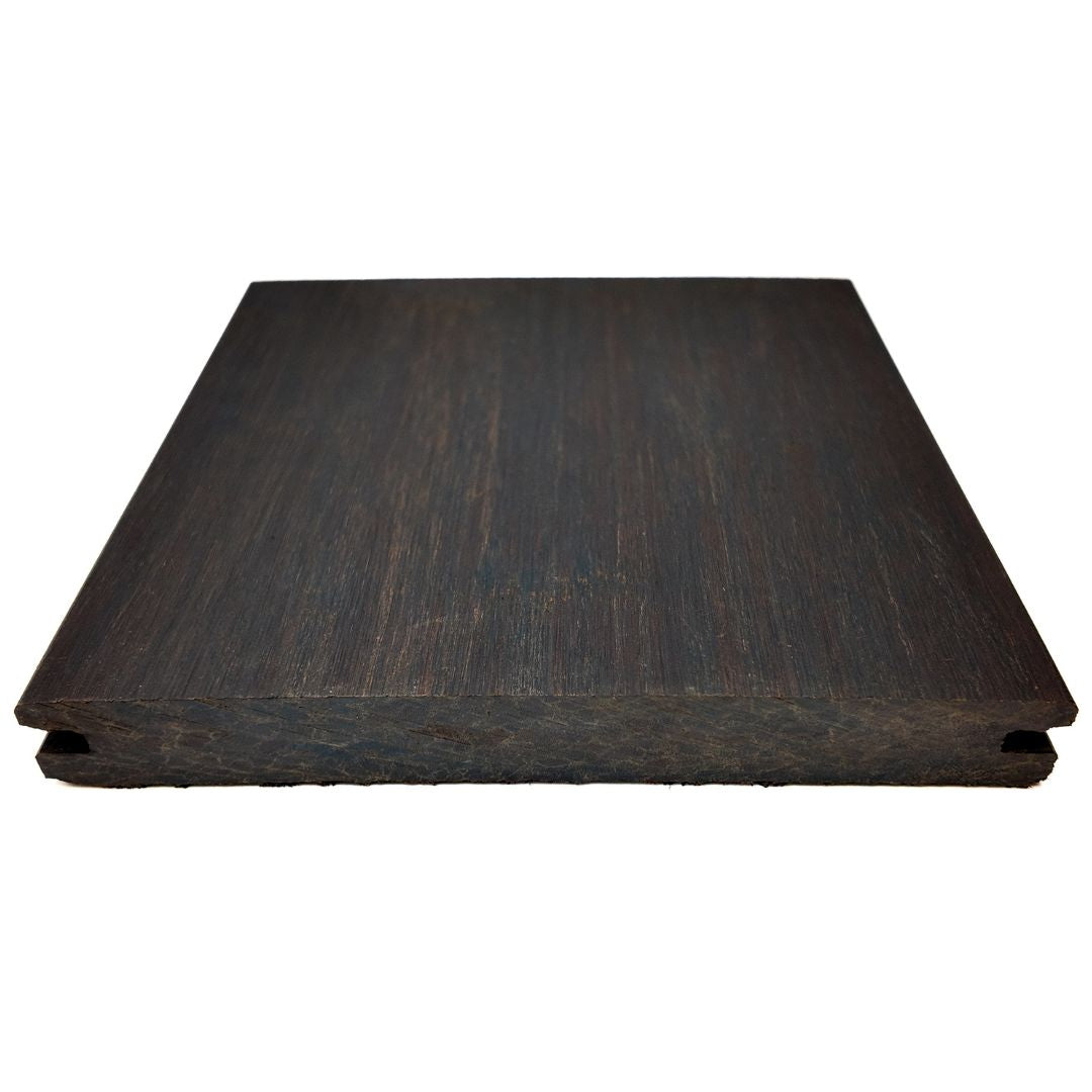 X-treme Terrassendiele - Glatt - Dunkelbraun - Clip gebogen - 2 x 15,5 x 185 cm
