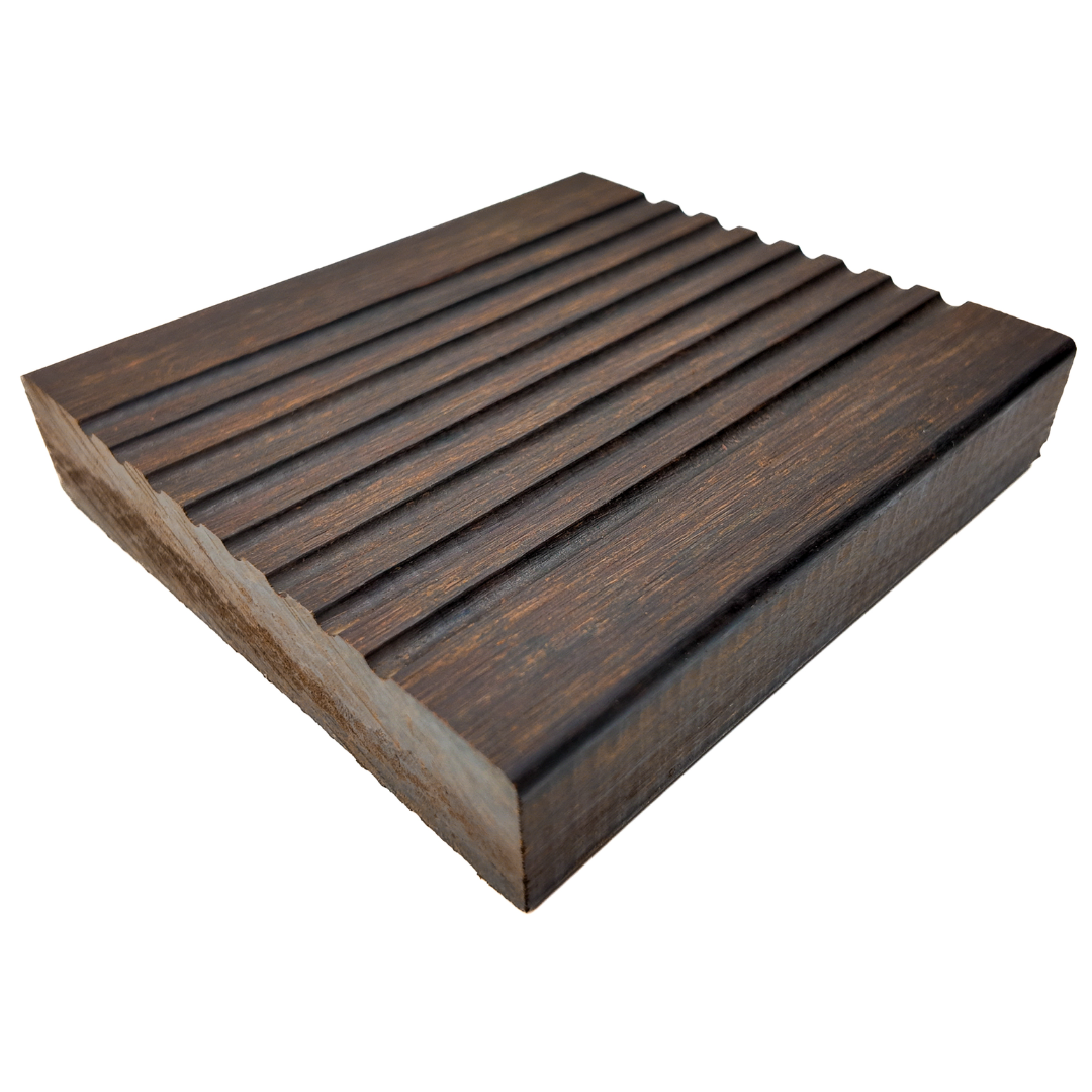 X-treme Terrassendiele - Zweiseitig - Dunkelbraun - Clip - 3 x 13,7 x 185 cm