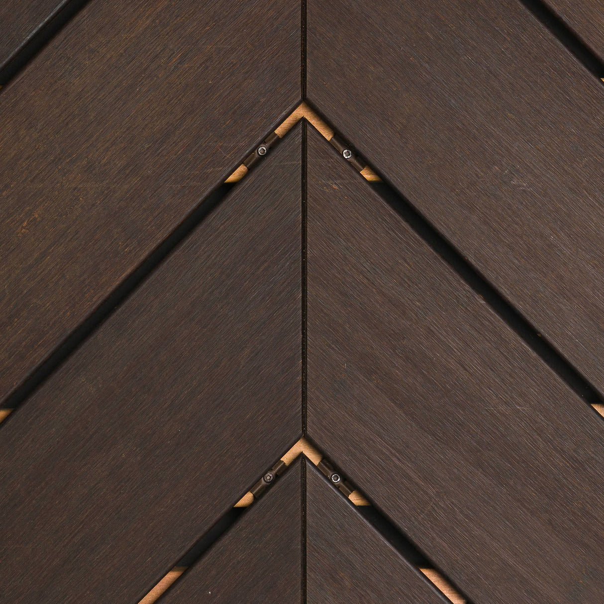 Terrassendiele - Glatt - Dunkelbraun - Ungarische Spitze - 2 x 13,7 x 70,3 cm